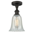 Hanover Semi-Flush Mount shown in the Oil Rubbed Bronze finish with a Mouchette shade