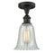 Hanover Semi-Flush Mount shown in the Oil Rubbed Bronze finish with a Mouchette shade