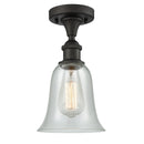 Hanover Semi-Flush Mount shown in the Oil Rubbed Bronze finish with a Fishnet shade