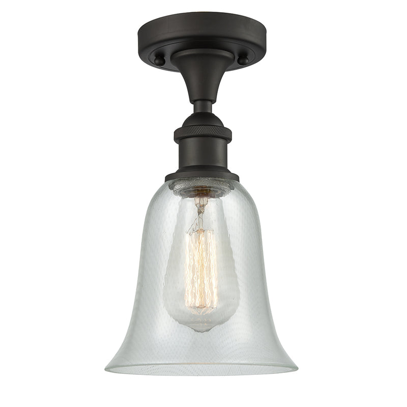 Hanover Semi-Flush Mount shown in the Oil Rubbed Bronze finish with a Fishnet shade