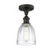 Brookfield Semi-Flush Mount shown in the Oil Rubbed Bronze finish with a Clear shade