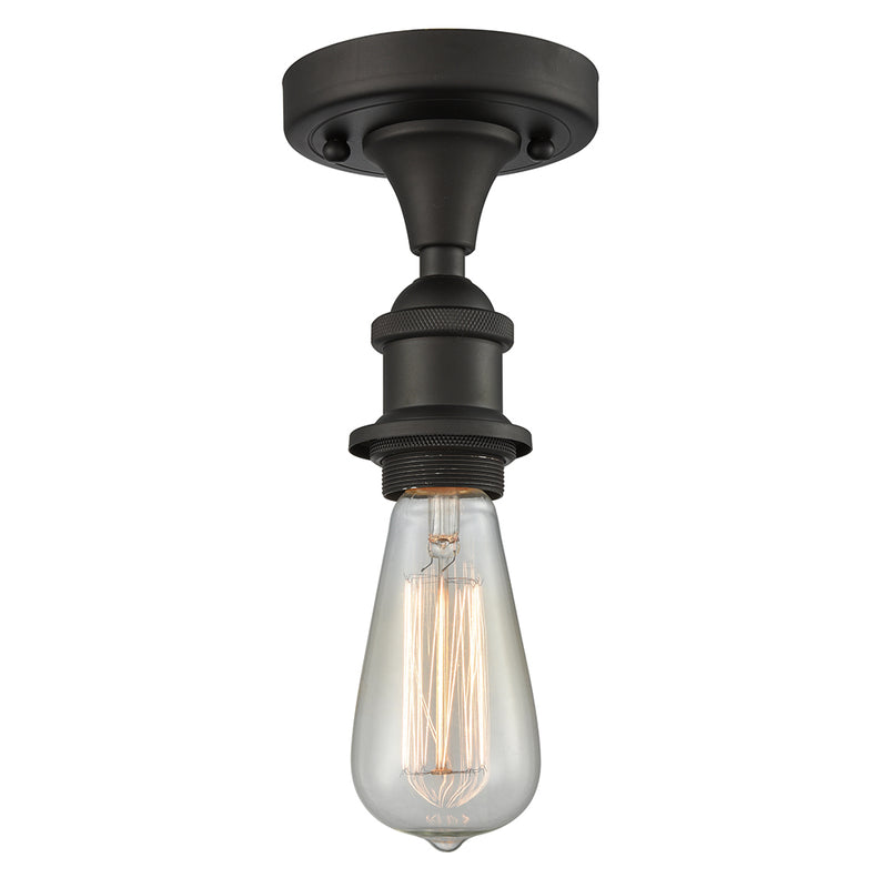 Bare Bulb Semi-Flush Mount shown in the Oil Rubbed Bronze finish