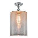 Cobbleskill Semi-Flush Mount shown in the Polished Chrome finish with a Mercury shade