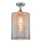 Cobbleskill Semi-Flush Mount shown in the Polished Chrome finish with a Mercury shade