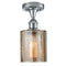 Cobbleskill Semi-Flush Mount shown in the Polished Chrome finish with a Mercury shade