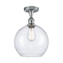 Athens Semi-Flush Mount shown in the Polished Chrome finish with a Seedy shade