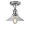 Orwell Semi-Flush Mount shown in the Polished Chrome finish with a Clear shade