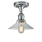 Orwell Semi-Flush Mount shown in the Polished Chrome finish with a Clear shade