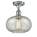 Gorham Semi-Flush Mount shown in the Polished Chrome finish with a Mica shade
