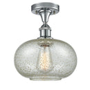 Gorham Semi-Flush Mount shown in the Polished Chrome finish with a Mica shade