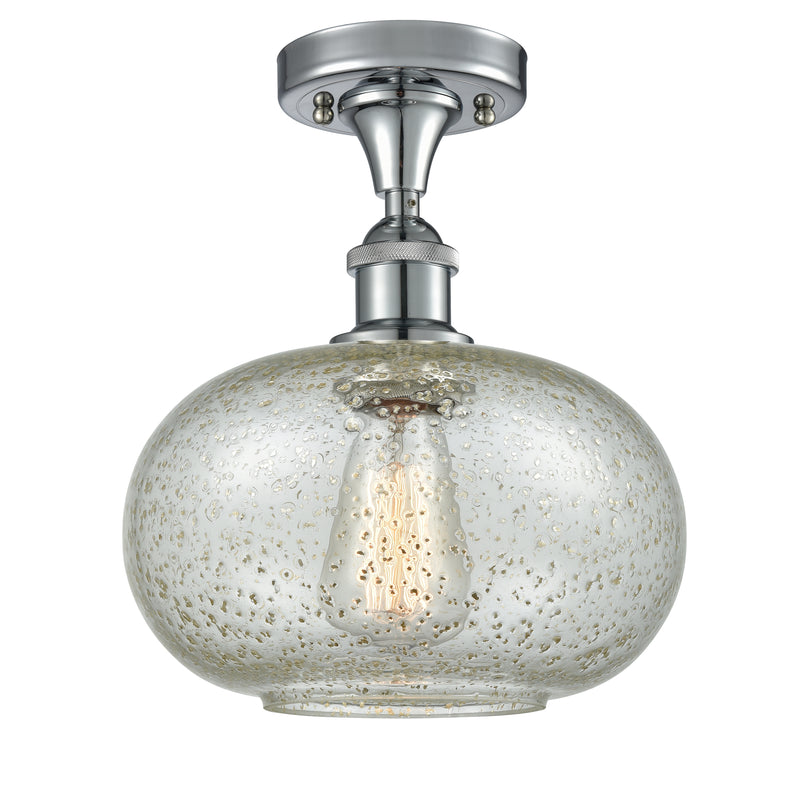 Gorham Semi-Flush Mount shown in the Polished Chrome finish with a Mica shade