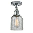 Caledonia Semi-Flush Mount shown in the Polished Chrome finish with a Charcoal shade