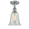 Hanover Semi-Flush Mount shown in the Polished Chrome finish with a Mouchette shade