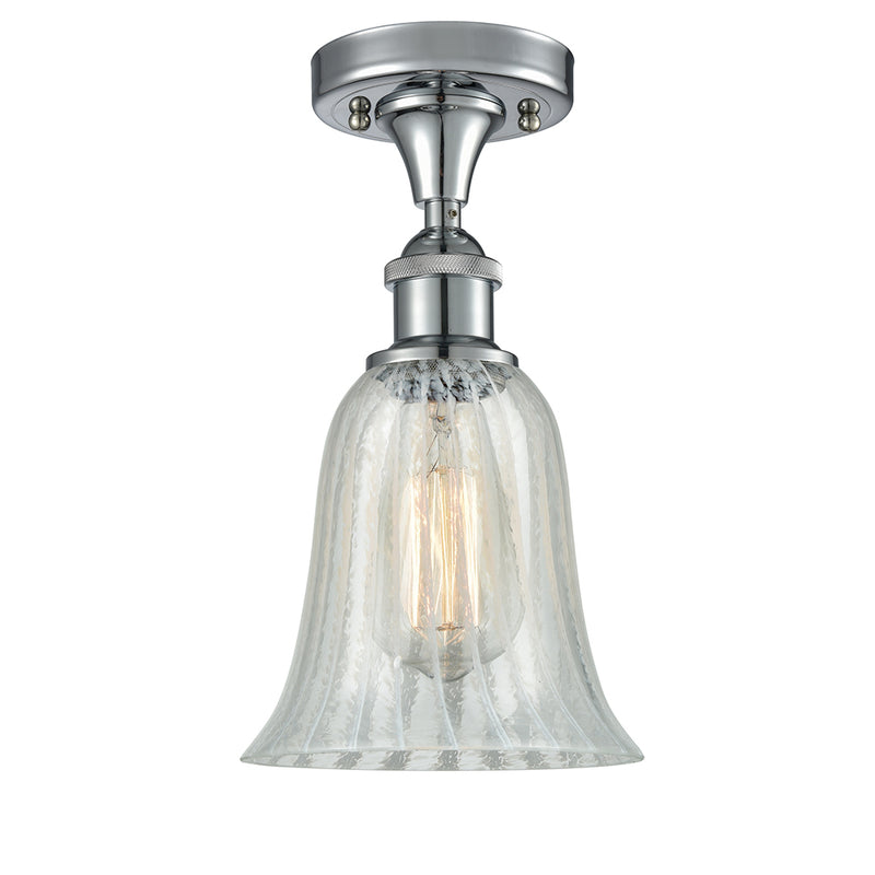 Hanover Semi-Flush Mount shown in the Polished Chrome finish with a Mouchette shade