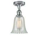 Hanover Semi-Flush Mount shown in the Polished Chrome finish with a Mouchette shade