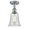 Hanover Semi-Flush Mount shown in the Polished Chrome finish with a Fishnet shade