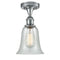 Hanover Semi-Flush Mount shown in the Polished Chrome finish with a Fishnet shade