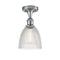 Castile Semi-Flush Mount shown in the Polished Chrome finish with a Clear shade