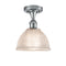 Arietta Semi-Flush Mount shown in the Polished Chrome finish with a Clear shade