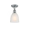 Brookfield Semi-Flush Mount shown in the Polished Chrome finish with a White shade