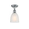 Brookfield Semi-Flush Mount shown in the Polished Chrome finish with a White shade