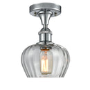 Fenton Semi-Flush Mount shown in the Polished Chrome finish with a Clear shade