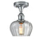 Fenton Semi-Flush Mount shown in the Polished Chrome finish with a Clear shade