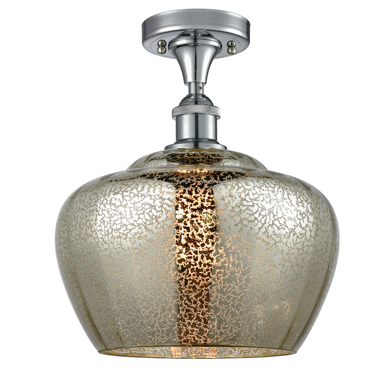 Fenton Semi-Flush Mount shown in the Polished Chrome finish with a Mercury shade