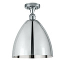 Ballston Dome Semi-Flush Mount shown in the Polished Chrome finish with a Polished Chrome shade