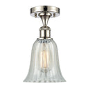 Hanover Semi-Flush Mount shown in the Polished Nickel finish with a Mouchette shade