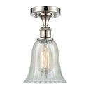 Hanover Semi-Flush Mount shown in the Polished Nickel finish with a Mouchette shade