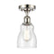 Ellery Semi-Flush Mount shown in the Polished Nickel finish with a Seedy shade