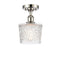 Niagra Semi-Flush Mount shown in the Polished Nickel finish with a Clear shade