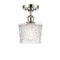 Niagra Semi-Flush Mount shown in the Polished Nickel finish with a Clear shade