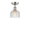 Dayton Semi-Flush Mount shown in the Polished Nickel finish with a Clear shade