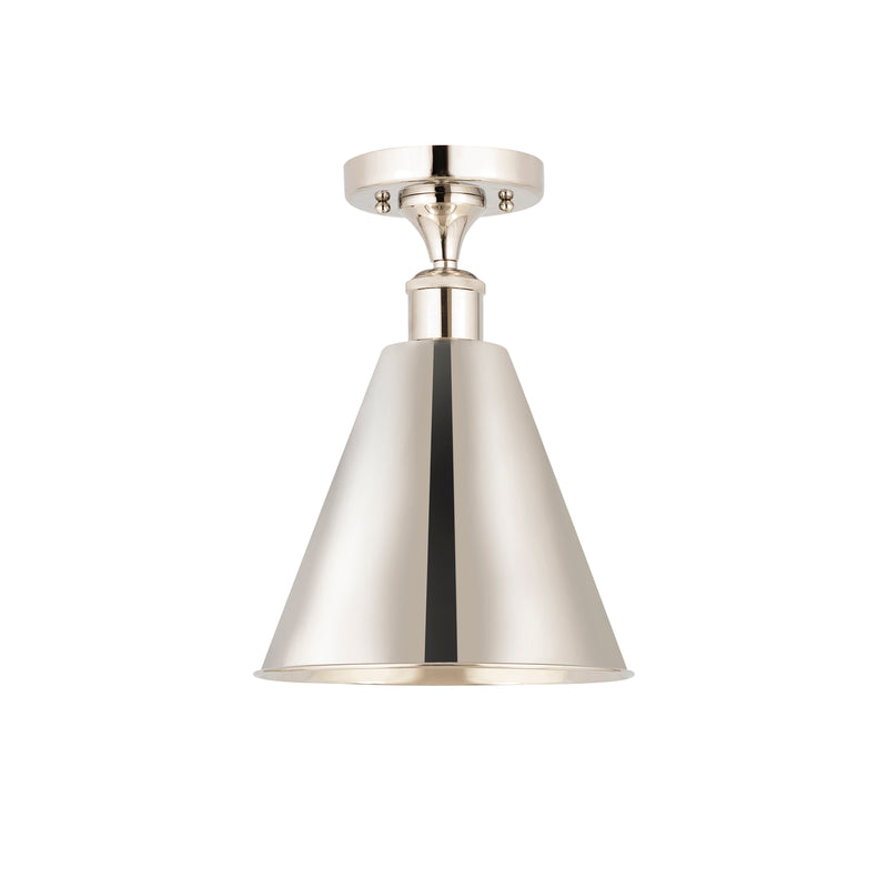 Innovations Lighting Ballston Cone 1 Light Semi-Flush Mount 516-1C-PN-MBC-8-PN