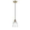 Brookfield Mini Pendant shown in the Antique Brass finish with a Clear shade