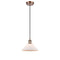 Orwell Mini Pendant shown in the Antique Copper finish with a Matte White shade