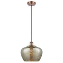 Fenton Mini Pendant shown in the Antique Copper finish with a Mercury shade