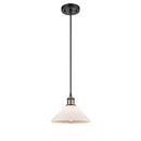 Orwell Mini Pendant shown in the Black Antique Brass finish with a Matte White shade