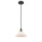 Orwell Mini Pendant shown in the Black Antique Brass finish with a Matte White shade