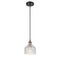 Dayton Mini Pendant shown in the Black Antique Brass finish with a Clear shade