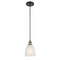 Brookfield Mini Pendant shown in the Black Antique Brass finish with a White shade