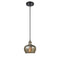 Fenton Mini Pendant shown in the Black Antique Brass finish with a Mercury shade