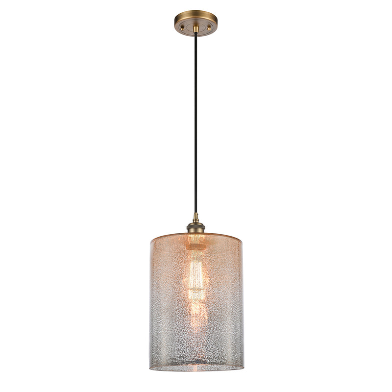 Cobbleskill Mini Pendant shown in the Brushed Brass finish with a Mercury shade