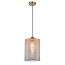 Cobbleskill Mini Pendant shown in the Brushed Brass finish with a Mercury shade