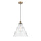 Ballston Cone Pendant shown in the Brushed Brass finish with a Seedy shade