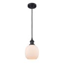 Belfast Mini Pendant shown in the Matte Black finish with a Matte White shade