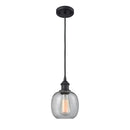 Belfast Mini Pendant shown in the Matte Black finish with a Seedy shade