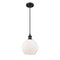 Athens Mini Pendant shown in the Matte Black finish with a Matte White shade